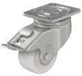 Zoro Select Swivel Plate Caster, Nylon, 3 in., 660 lb. LH-SPO 75K-FI