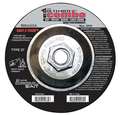 United Abrasives/Sait Depressed Center Cut-Off Wheel, Type 27, 4-1/2" Dia, .095" Thick, 5/8"-11 Arbor Hole Size 22430