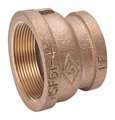 Zoro Select Brass Reducing Coupling, FNPT, 1/4" x 1/8" Pipe Size 22UL46