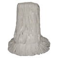 Tough Guy 1 in Strip Wet Mop, 6 oz Dry Wt, Slide On Connection, Looped-End, White, Polyester/Rayon 22VA20