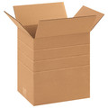 Zoro Select Multi-Depth Corrugated Boxes, 11 1/4" x 8 3/4" x 12", Kraft, 25/Bundle 22XM98