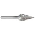 Zoro Select Carbide Bur, Pointed Cone, 1/8, 1/8 Shank 310-001193