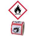 Ghs Safety Pictogram Label, Flame Hazard, PK500 GHS1261