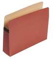 Zoro Select Expandable File Folder 8-1/2 x 11" Red, 5-1/4" Expansion PFXE1534G