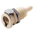 Colder 1/4" Hose Barb Panel Mount Inline Coupling PLCD1600412