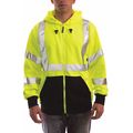 Tingley Job Sight Hi-Vis Hooded Sweatshirt, Cl. 3, Lime, XL S78122