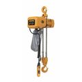 Harrington Electric Chain Hoist, 4,000 lb, 15 ft, Hook Mounted - No Trolley, 230/460V, Yellow NER020C-15