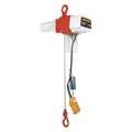 Harrington Electric Chain Hoist, 220 lb, 10 ft, Hook Mounted - No Trolley, 120v, White and Orange ED220DS-10