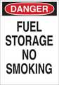 Brady No Smoking Sign, 10" H, 7 in W, Polyester, Rectangle, English, 88363 88363