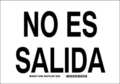 Brady Exit Sign, 7" Height, 10" Width, Plastic, Rectangle, Spanish 38816