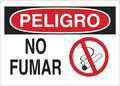 Brady No Smoking Sign, No Fumar, 7X10 39008