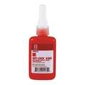 Anti-Seize Technology Threadlocker, ANTI-SEIZE TECHNOLOGY 62HS, Red, High Strength, Liquid, 50 mL Bottle 39622