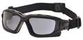 Pyramex Safety Goggles, Gray Anti-Fog, Anti-Static, Scratch-Resistant Lens, I-Force Series SB7020SDT