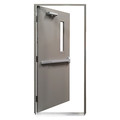 Securall Steel Door with Frame, RHR, 84 in H, 36 in W, 1 3/4 in Thick, 18 Gauge Steel HDQR3684LH