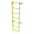 Tri-Arc 6 ft. Ladder, Steel, Standard Fixed, 7-Rung, Steel, 7 Steps, Safety Yellow Finish WLFS0107-Y