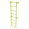 Tri-Arc 7 ft. Ladder, Steel, Standard Fixed, 8-Rung, Steel, 8 Steps, Safety Yellow Finish WLFS0108-Y