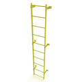 Tri-Arc 9 ft. Ladder, Steel, Standard Fixed, 10-Rung, Steel, 10 Steps, Safety Yellow Finish WLFS0110-Y