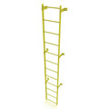 Tri-Arc 11 ft. Ladder, Steel, Standard Fixed, 12-Rung, Steel, 12 Steps, Safety Yellow Finish WLFS0112-Y
