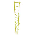 Tri-Arc 16 ft. Ladder, Steel, Standard Fixed, 17-Rung, Steel, 17 Steps, Safety Yellow Finish WLFS0117-Y