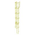 Tri-Arc 25 ft. 6" Ladder, Steel, WalkThru Fixed Cage, 23-Rung, Steel, 23 Steps, Safety Yellow Finish WLFC1223-Y