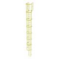 Tri-Arc 32 ft. 6" Ladder, Steel, WalkThru Fixed Cage, 30-Rung, Steel, 30 Steps, Safety Yellow Finish WLFC1230-Y