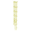 Tri-Arc 26 ft. Ladder, Standard Fixed Cage, Steel, 27-Rung, Steel, 27 Steps, Safety Yellow Finish WLFC1127-Y