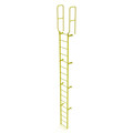 Tri-Arc 19 ft. 6" Ladder, Walk-Thru Fixed, Steel, 17-Rung, Steel, 17 Steps, Safety Yellow Finish WLFS0217-Y