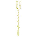 Tri-Arc 22 ft. 6" Ladder, Walk-Thru Fixed, Steel, 20-Rung, Steel, 20 Steps, Safety Yellow Finish WLFS0220-Y