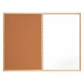 Partners Brand Combination Dry Erase/Cork Board, 4' x 3', Brown/White, 1/Each BCWC4836