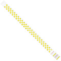 Tyvek Tyvek® Wristbands, 3/4" x 10", Yellow Checkerboard, 500/Case WR103YE