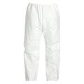 Dupont Tyvek 400 Disposable Pants, M, Elastic Waist, Serged Seams, White, Indiv Packaged TY350SWHMD0050VP