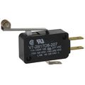 Honeywell Miniature Snap Action Switch, Lever, Long, Roller Actuator, SPDT, 3A @ 240V AC Contact Rating V7-2B17D8-207