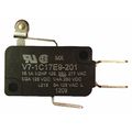 Honeywell Miniature Snap Action Switch, Lever, Roller, Short Actuator, SPDT, 15A @ 240V AC Contact Rating V7-1C17E9-201