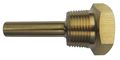 Zoro Select Bimetal Thermowell, Brass, 1/2 NPSM 24C469