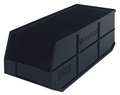 Quantum Storage Systems 70 lb Shelf Storage Bin, Polypropylene, 8 1/4 in W, 7 in H, 20 1/2 in L, Black SSB483BK