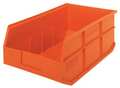 Quantum Storage Systems 85 lb Shelf Storage Bin, Polypropylene, 11 in W, 7 in H, Orange, 18 in L SSB465OR