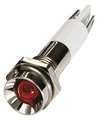 Zoro Select Protrude Indicator Light, Red, 120VAC 24M057