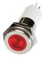 Zoro Select Flat Indicator Light, Red, 120VAC 24M137