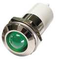 Zoro Select Round Indicator Light, Green, 3VDC 24M144