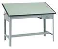 Safco Drafting Table Base , 56-1/2" W 35-1/2" H, Gray Tabletop 3962GR