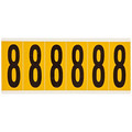 Brady Number Label, 8, 1-1/2 in. W x 3-1/2 in. H 1550-8