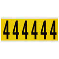 Brady Number Label, 4, 1-1/2 in. W x 3-1/2 in. H 3450-4