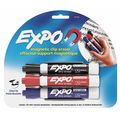 Expo Dry Erase Marker Set, Chisel Tip Black, Blue, Red PK3 81503