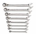 Gearwrench 8 Piece 72-Tooth 12 Point Reversible Ratcheting Combination SAE Wrench Set 9533N