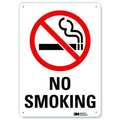 Lyle No Smoking Sign, 14 in H, 10" W, Vertical Rectangle, English, U1-1017-RA_10X14 U1-1017-RA_10X14