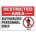 Lyle Restriction Sign, 10 in Height, 14 in Width, Plastic, Horizontal Rectangle, English U1-1005-NP_14X10