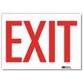 Lyle Exit Sign, English, 10" W, 7" H, Vinyl, White U1-1008-RD_10X7