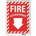 Lyle Fire Extinguisher Sign, 7 in Height, 5 in Width, Reflective Sheeting, Vertical Rectangle, English U1-1010-RD_5X7