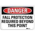 Lyle Danger Sign, 7 in Height, 10 in Width, Aluminum, Vertical Rectangle, English U1-1035-RA_10X7