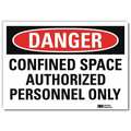 Lyle Danger Sign, 5 in Height, 7 in Width, Reflective Sheeting, Horizontal Rectangle, English U1-1020-RD_7X5